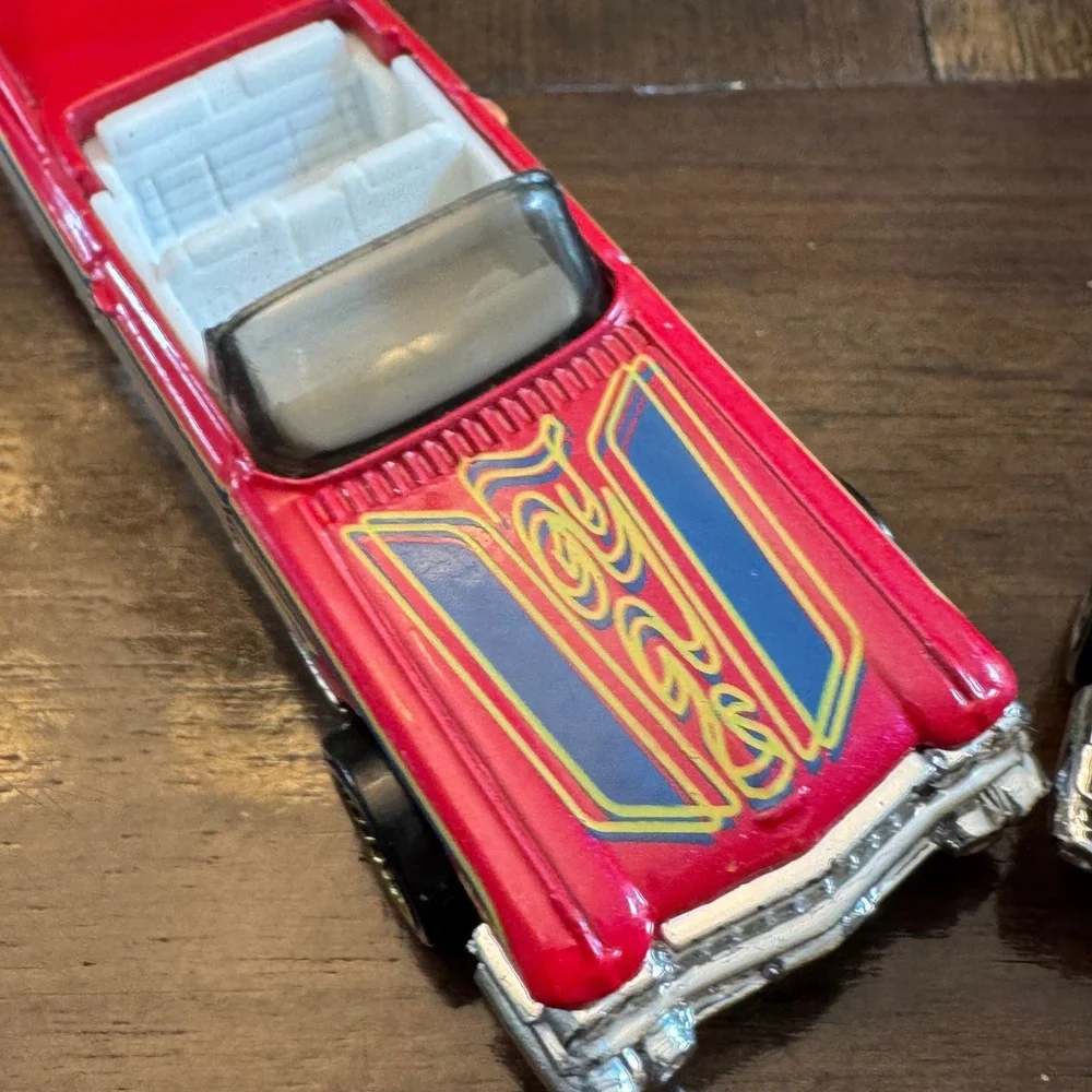 Hot Wheels 63 Cadillac Fleetwood Convertible Lot Red Black Slam Dunk Diecast